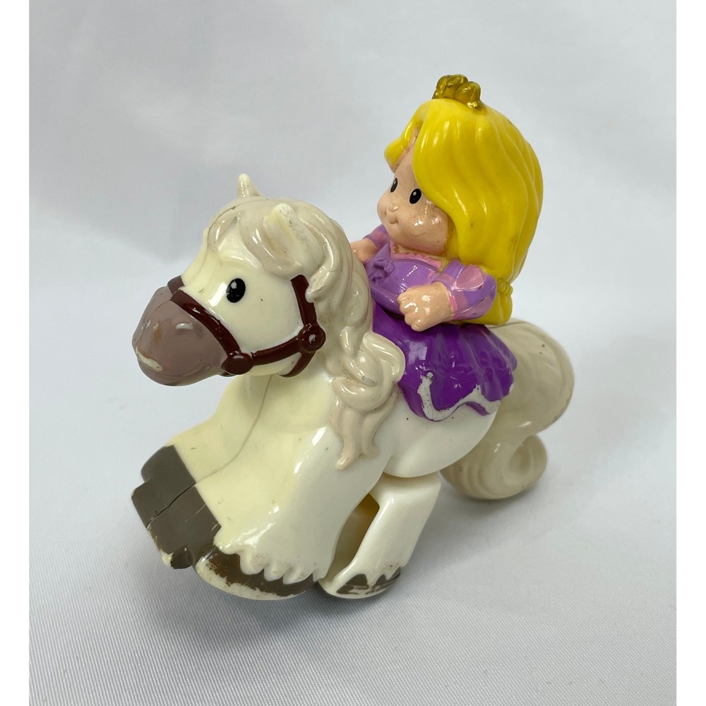 Fisher Price Little People Klip Klop Princess Rapunzel Horse Figure Worn